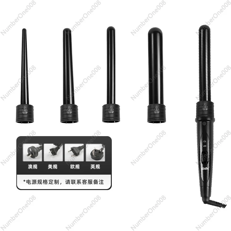 ヘアアイロン-コニカル-9-25mm5-in-1-チューブ交換式-ヘアツール-パーマ