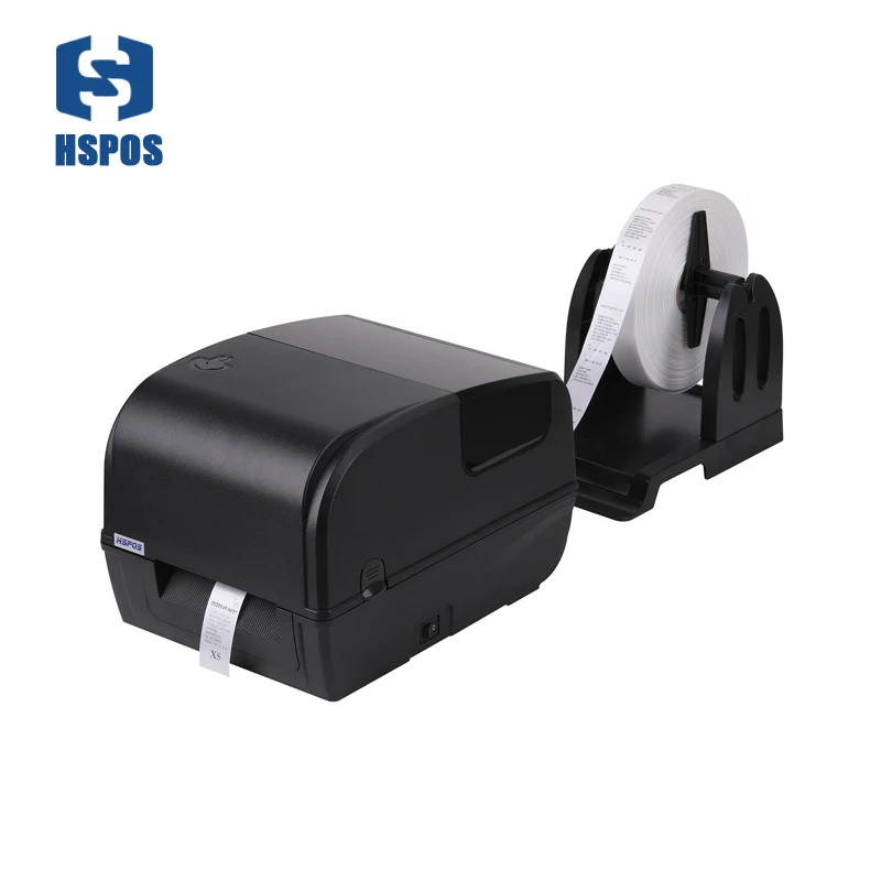 HSPOS 110mm Thermal Transfer Printer Desktop Label Printer for Washing Mark Printing Label Printing