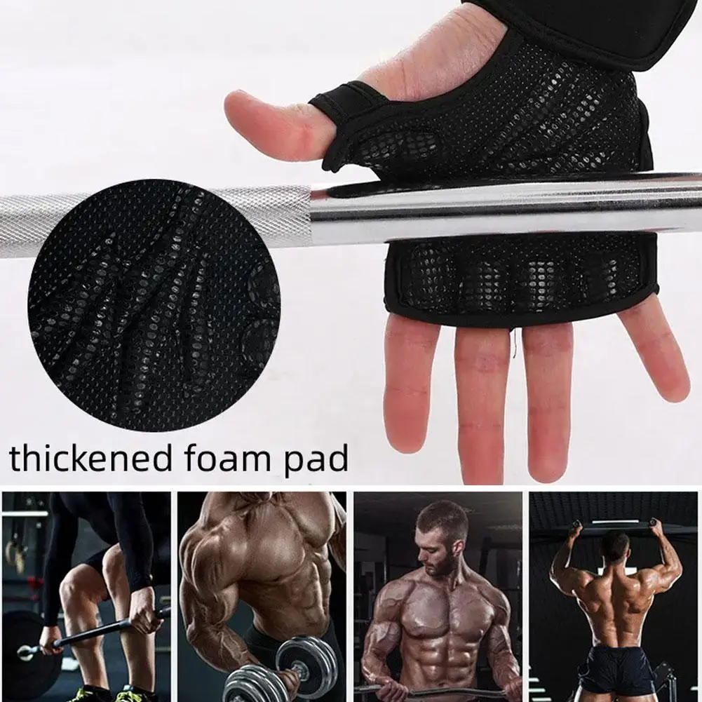 

Перчатки для тренажерного зала, фитнеса, тяжелых тренировок, для мужчин и женщин, перчатки для поддержки тела и тяжелой атлетики, нескользящие спортивные строительные перчатки для запястья T2U3