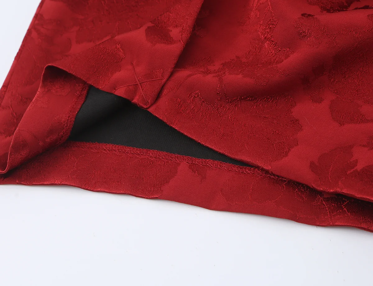 TFMLN Damen One-Shoulder Asymmetrisches Top und Midi-Rock Zweiteiler Set Modische Schwarze Schleife Taillengürtel Dekoration Elegante Abendgarderobe – Detail 17