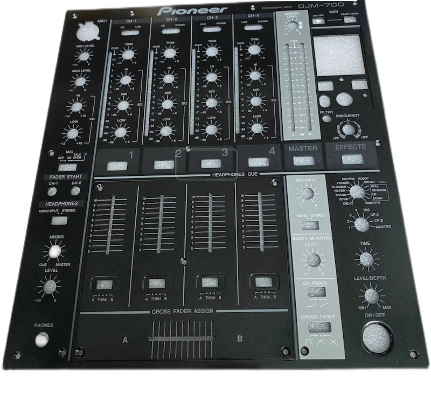 Pionero djm - 700 panel mesa mixta conjunto completo  empuje  placa  hierro DJ  placa media