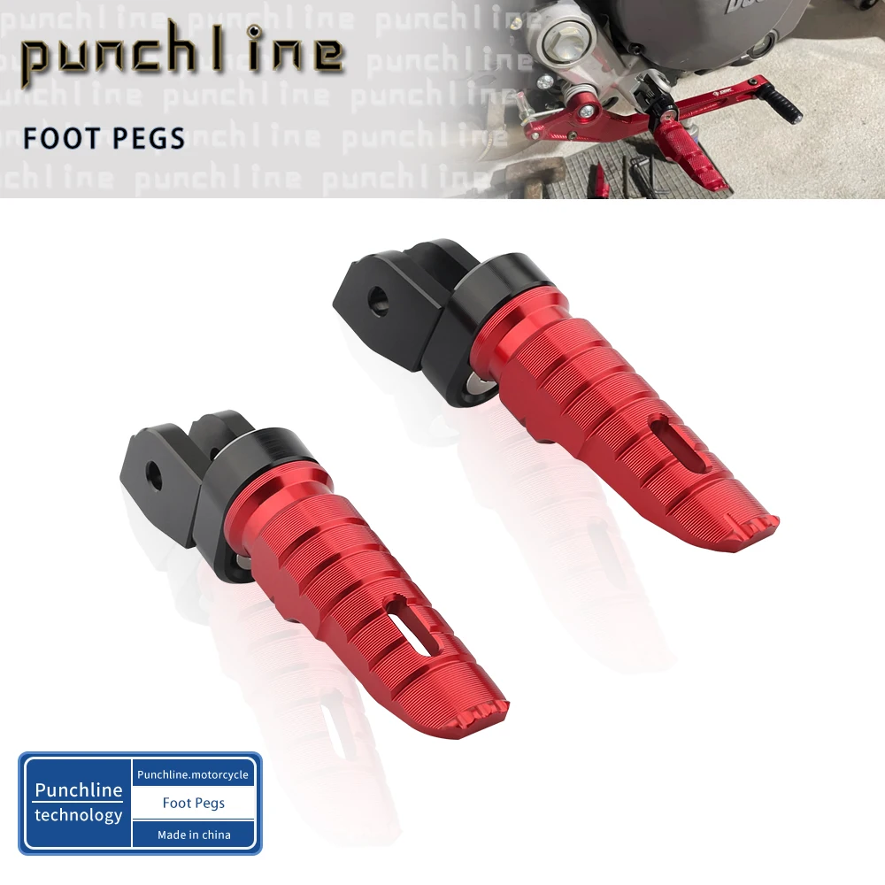 For MOTO GUZZI V85 TT V85TT V100 V 100 Mandello STELVIO V7 850 Stone 850 Special For DUCATI DESERT X Front Footpegs Foot Pegs