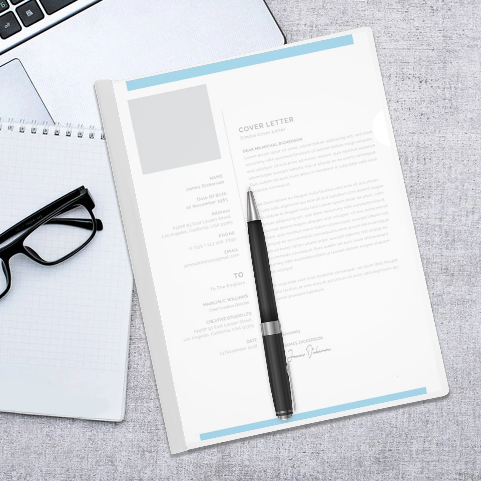 

10 Pcs Transparent Drawbar Book Cover Folder Binder Slider Clear Report Covers Resume Portfolio Plastic A4 Size Document Storage