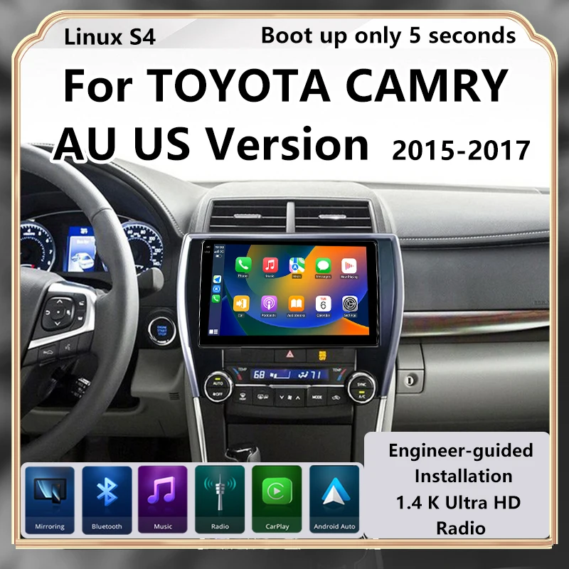 Modify For Toyota Camry AU US 2015-2017 Wireless Carplay Car Multimedia Player Upgrade Touch Screen Android Auto Car play RADIO