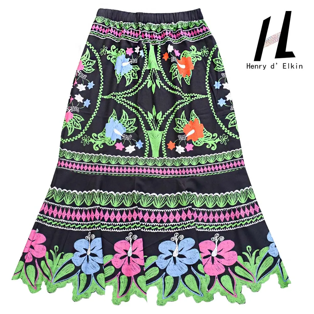 2025New Mermaid style Pacific Floral Printed Beach Style SKirt Women's Bottoms Fashion