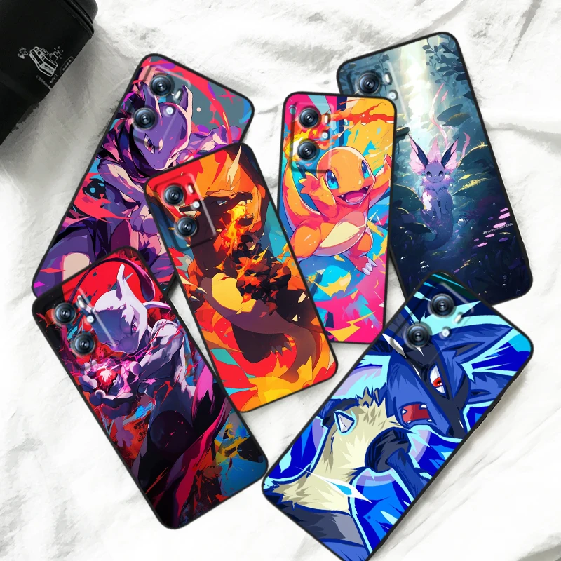 

Cartoon P-Pokemon P-Pikachus Art For OPPO Find X6 X5 X3 A54S A5 A94 A16 A53S A57 A74 A72 A98 A78 A96 A9 5G Black TPU Phone Case