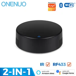 Télécommande intelligente Tuya WiFi IR RF 433Mhz, télécommande pour TV, climatiseur, commande vocale, Alexa, Google Home