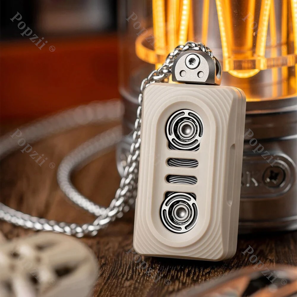 EDCELL نظرة خاطفة EDC Tapedrive تململ المنزلق قلادة دفع المنزلق EDC الميكانيكية المغناطيس تململ المنزلق ألعاب القلق متعددة