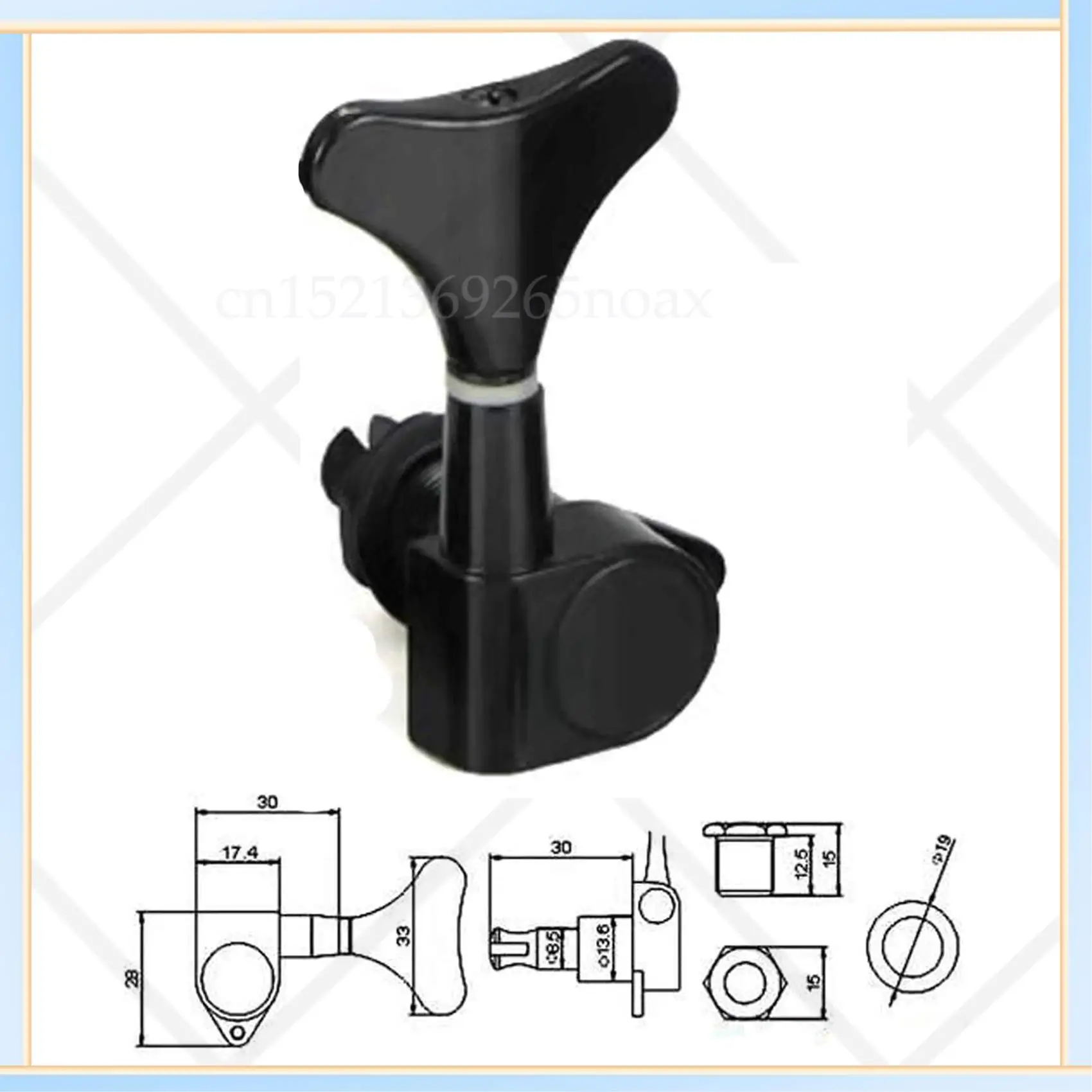 

-SPOR 2+2 Sealed Bass Guitar Tuning Pegs Keys 2R2L Machine Head Tuners For Precision Bass And Jazz Bass, Black