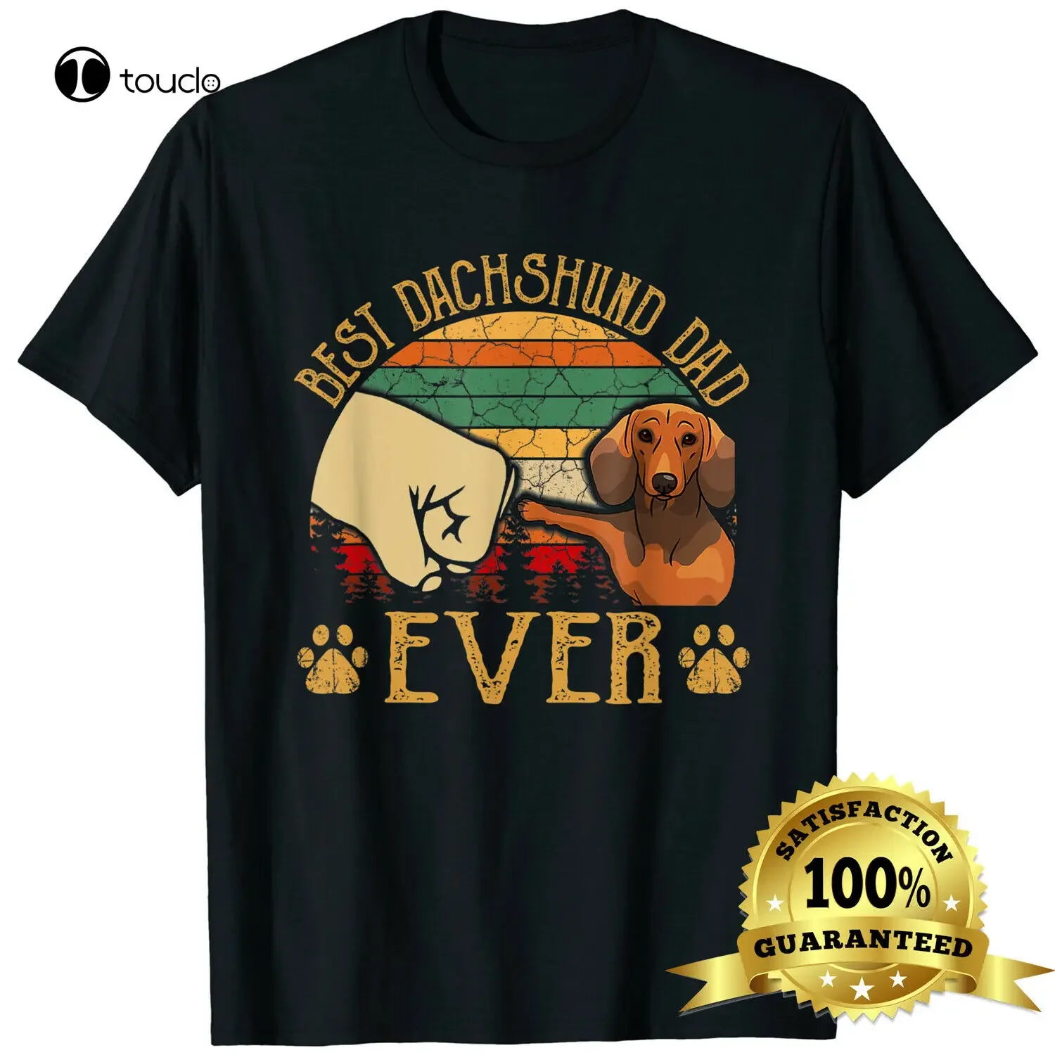 Retro Vintage Best Dachshund Dad Ever T-Shirt