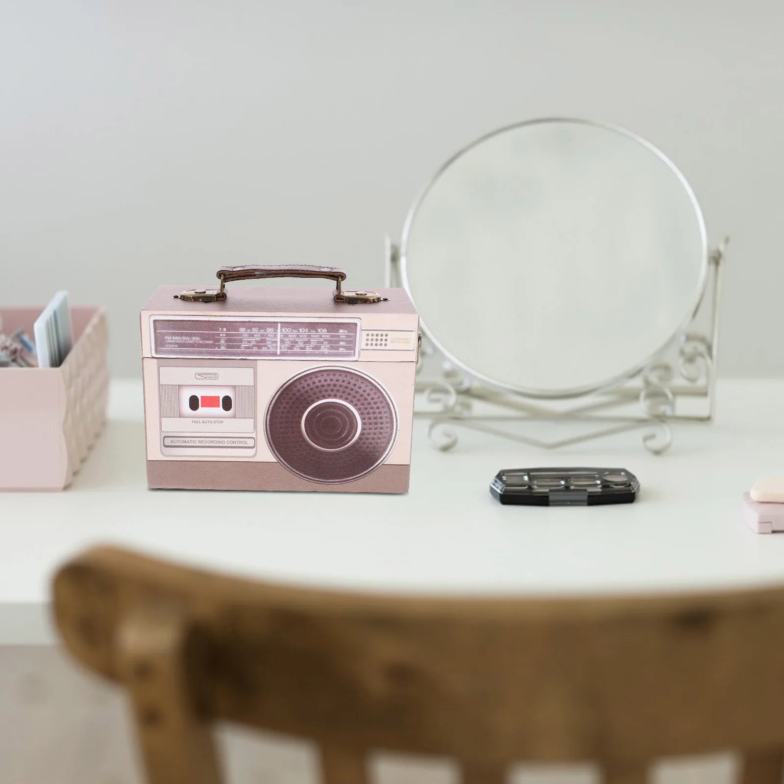 

Винтажная шкатулка для драгоценностей, деревянный органайзер для хранения безделушек для серег, колец, подвесок, дисплея мелочей, чехол для декора стола в стиле ретро