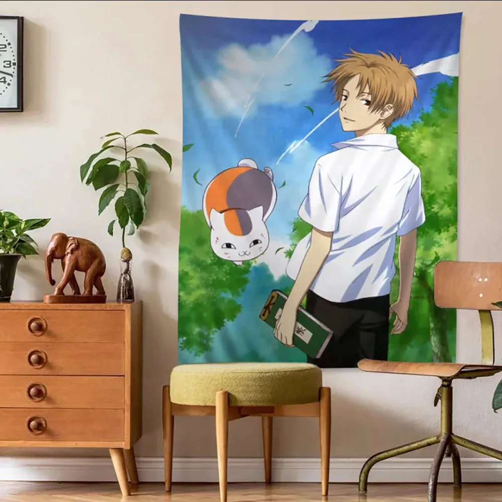 Anime Natsume Yuujinchou Bedruckter großer Wandteppich, Kunst, Science-Fiction-Raum, Heimdekoration, Dekorationsdecke