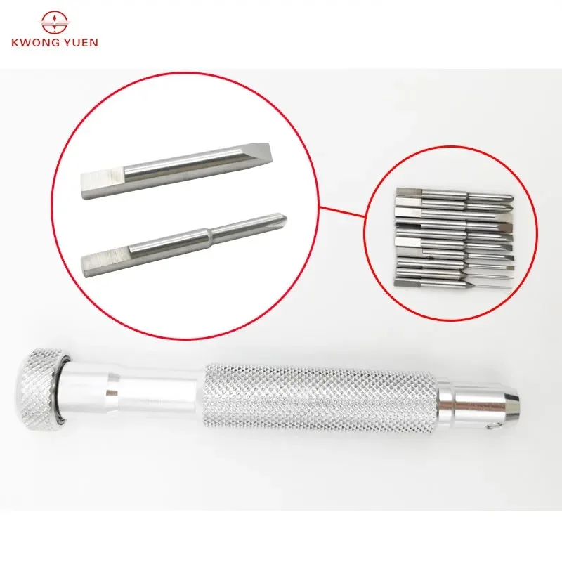 Kwong Yuen Slotted Screwdriver Stainless Steel Bits Blades Nozzle 2.0 Tool Handle Universal Screwdriver Watch Repair Tools