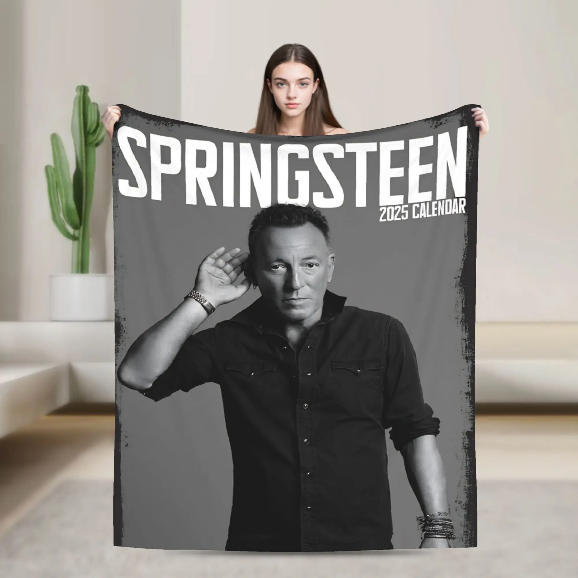 Bruce The E Street Band Springsteen Flannel Blankets Rock Band 80s Awesome Throw Blanket for Home Hotel Sofa  125*100cm Quilt