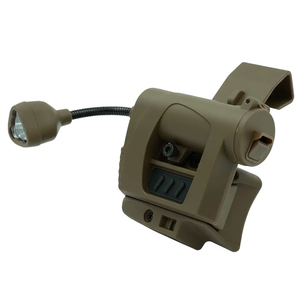 Taktische Helmleuchte, 3 Modi, LED-Taschenlampe, Helmlampe für Outdoor-Nachtbeleuchtung, Laser, Jagd, Militär, Radfahren, Angeln – Detail 35