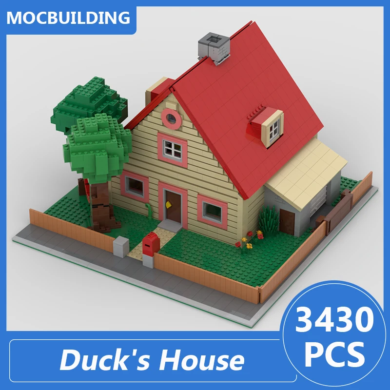 Duck's House Model Moc Building Blocks Diy Assemble Bricks Modular Architecture Series Educational Creative Toys Gifts 3430PCS