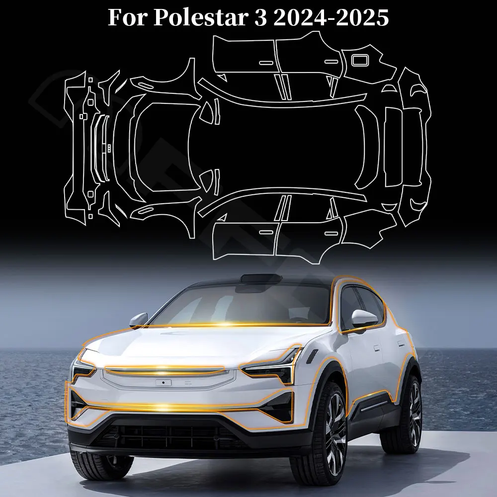 

PPF Car Body Sticker Paint Protection Film Transparent Exterior Film For Polestar 3 2024 2025 Anti-Scratch Protective Film TPU
