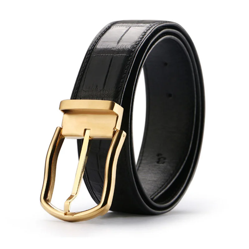 Real Crocodile Belts For Men Alligator Genuine Leather Luxury Brand Strap Male Buckle Belt Vintage