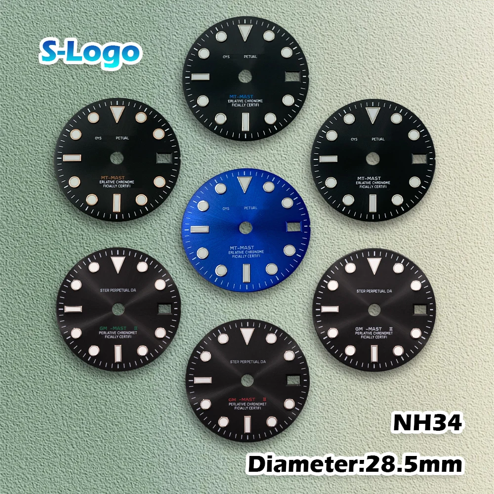 

GMT M@ster S Logo GMT 28.5mm NH34 Gold Black Border Movement Luminous Meteorite High Quality Watch Modification Accessories tool