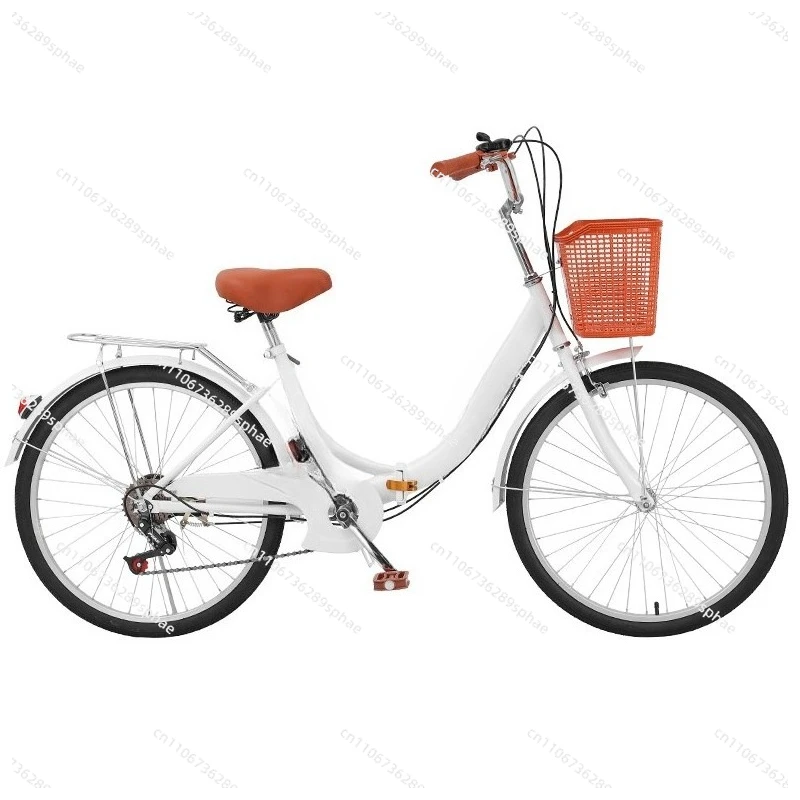 

Bicycle adult folding women's men's lightweight variable speed non-inflatable commuting to work 24-inch bicycle