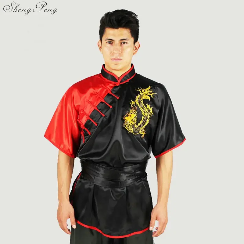 

Men Women Chinese Traditional Dragon Wushu Uniform Kung Fu Clothing Set Martial Arts Uniform Tai Chi Kleding Taoist Shaolin