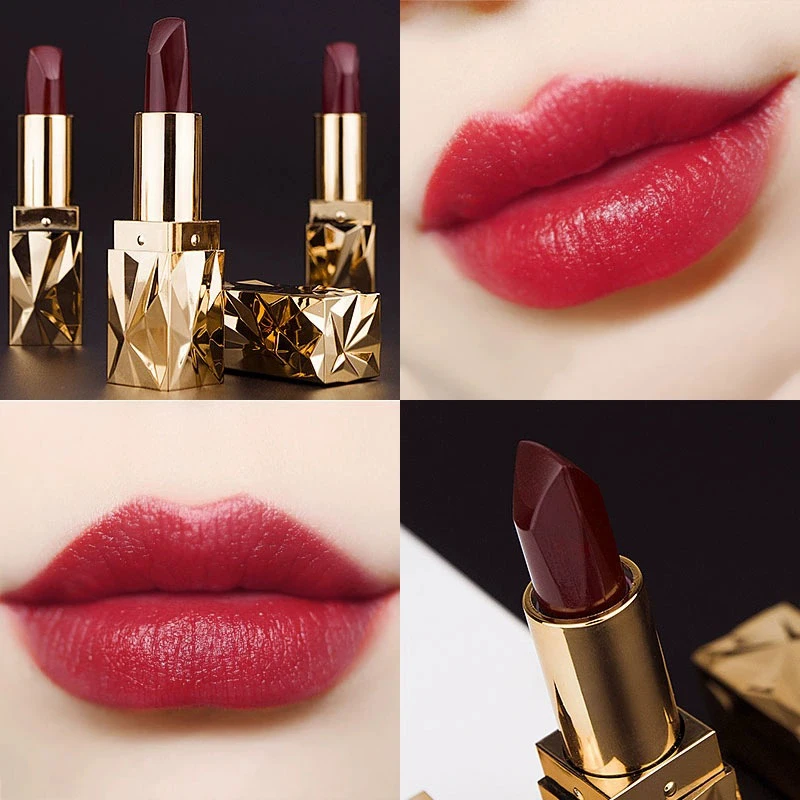 【WHB】Non Stick Cup Lipstick Lip Makeup Long Lasting Makeup Fine Texture A Tricolor Lipstick Rich Tricolor Lipstick