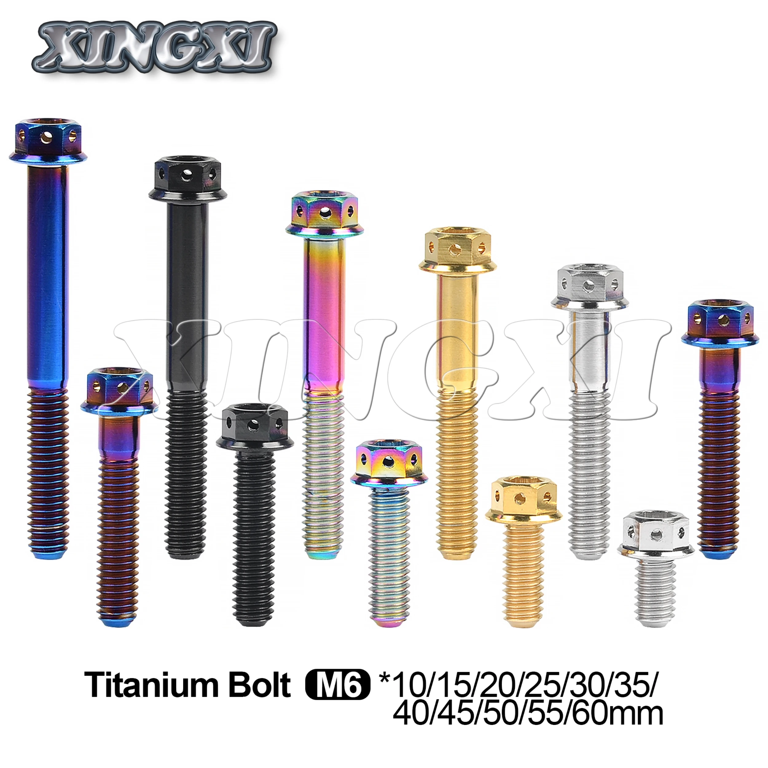 

Xingxi M6x10 15 20 25 30 35 40 45 50 55 60 мм титановые фланцевые болты с внутренней шестигранной головкой для тормозных суппортов мотоцикла