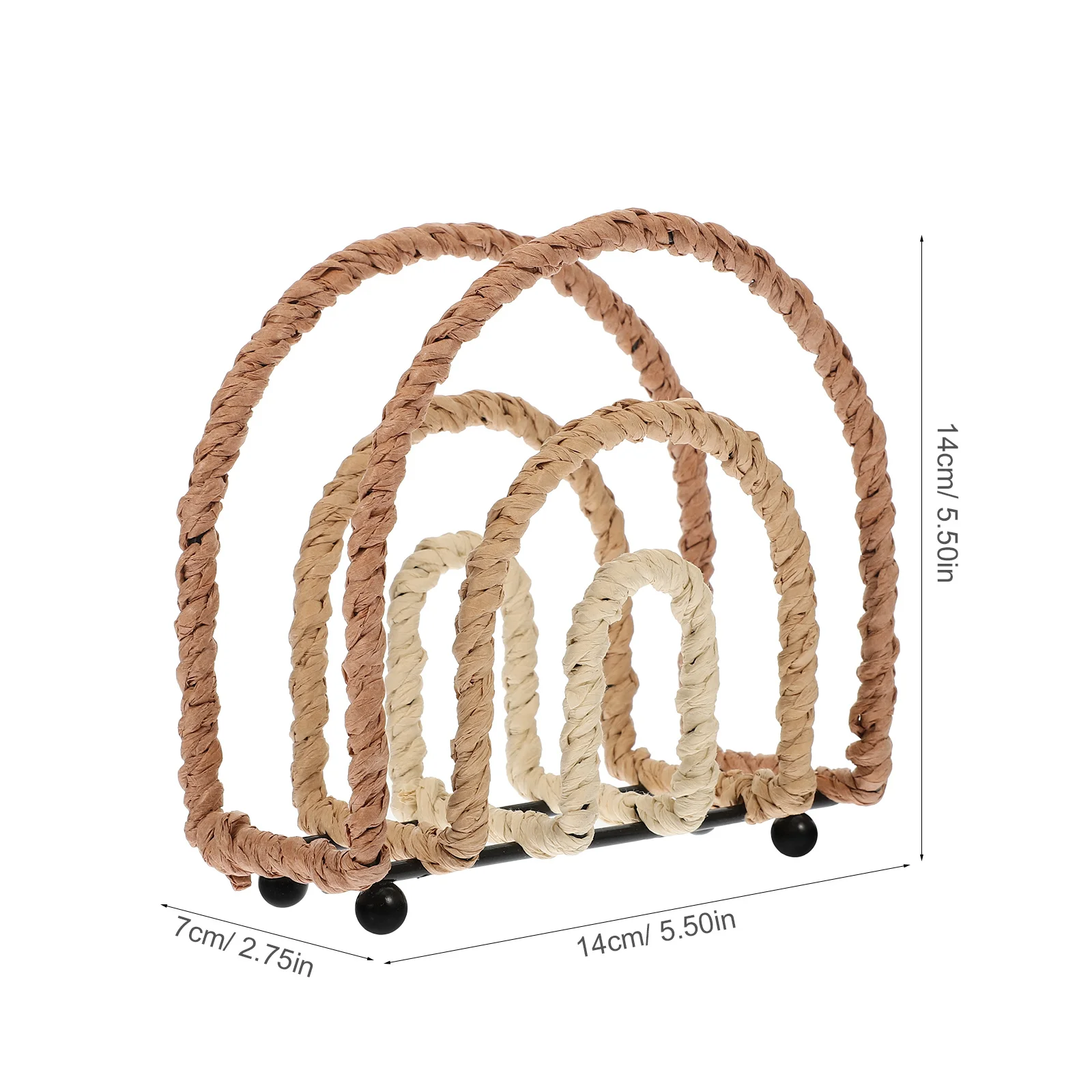 حامل مناديل حديد إبداعي مجوف حامل مناديل ورقية للمنزل والمكتب والمطبخ وطاولة الطعام ورف تخزين الأنسجة المزخرفة #3