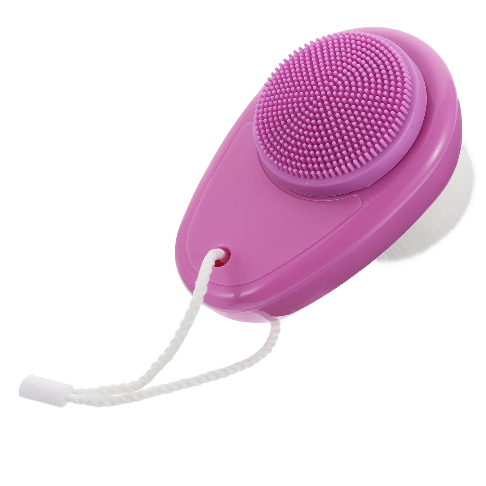 

Silicone Facial Cleansing Brush Dual Sided Soft Bristles Deep Clean Scrubber Spa Tool Manual Face Wash for Women Men Portable