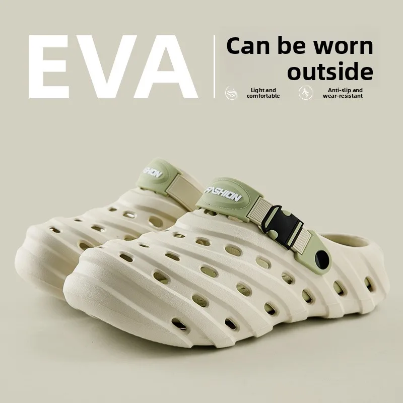 

Men's Barefoot Shoes Anti Slip Thick Soled Wear Resistant Fashion Beach Slippers EVA Summer Outdoor Camping and Hiking Sandals