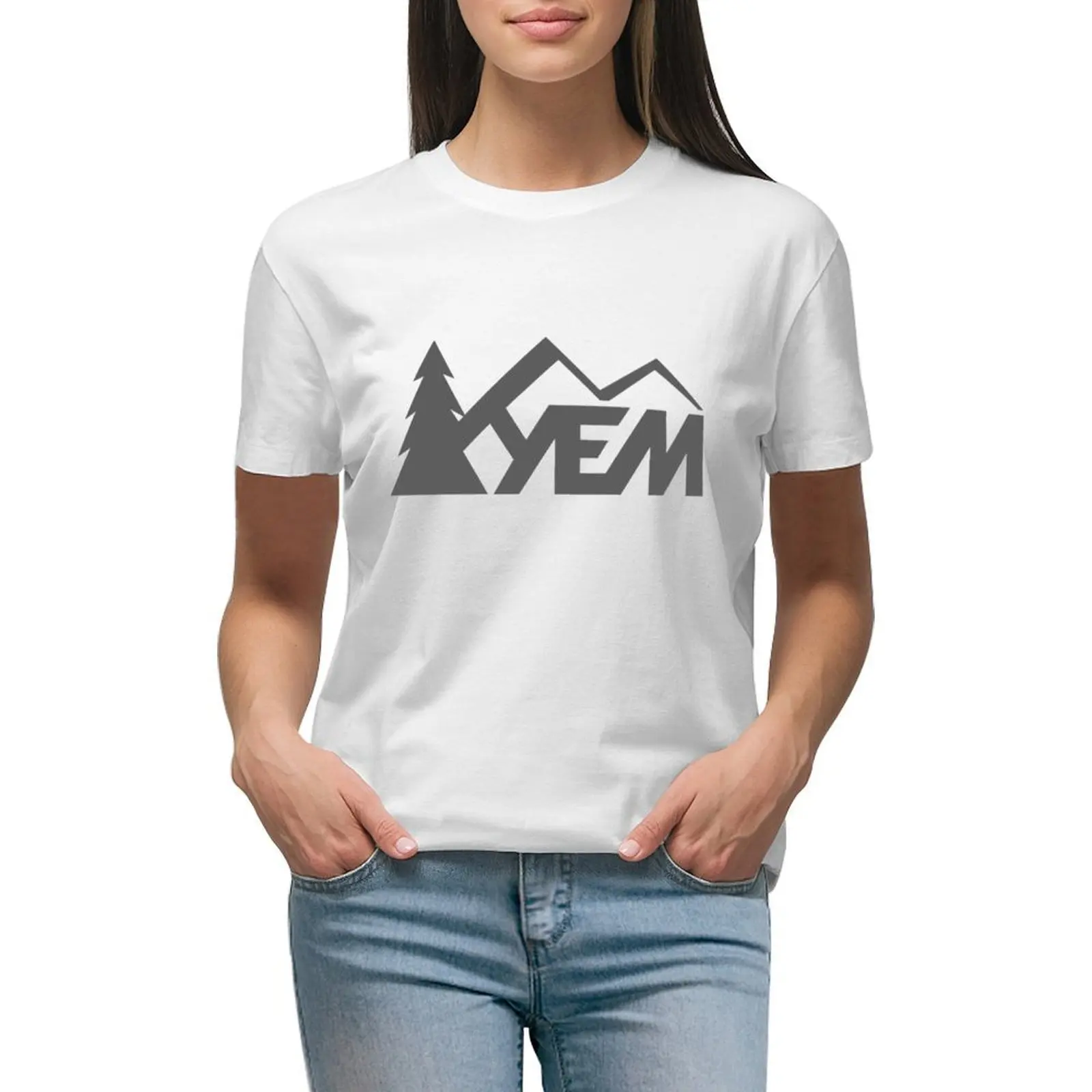 YEM Essential T-shirt funny Blouse hippie clothes plain t shirts for Women