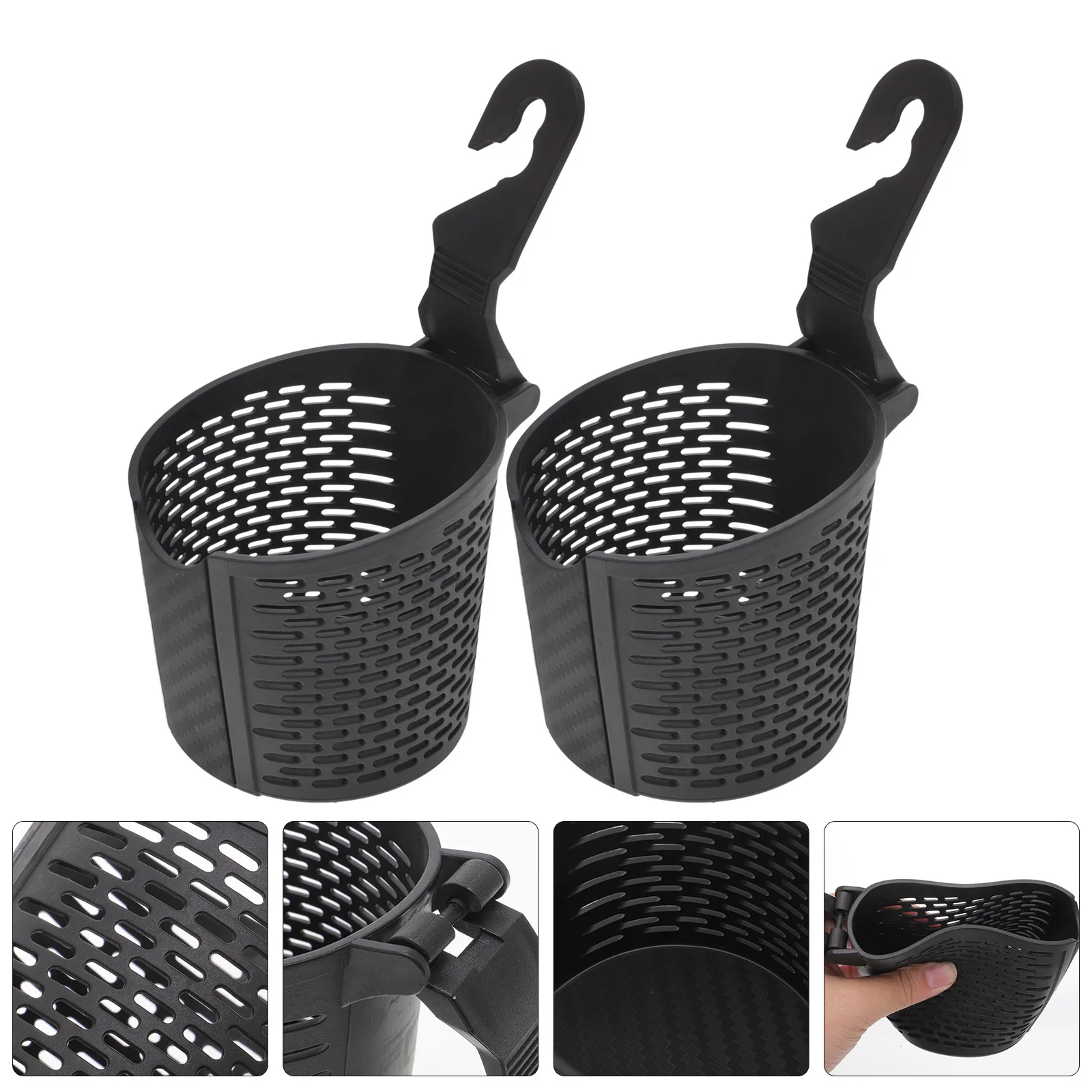 

2Pcs Car Headrest Beverage Cup Holder Premium Plastic Hanging Organizer for Car Seat Water Bottle Coffee Cup Holder Space Saver