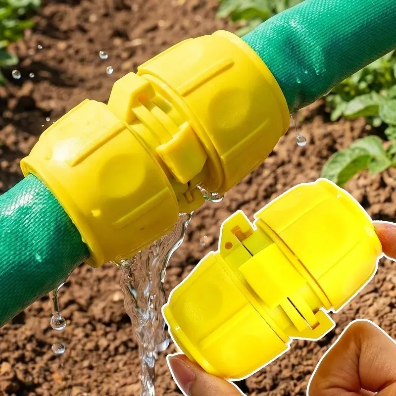 Hose Repair Connector Quick Coupling ABS Plastic Garden Water Pipe Fitting Snap on No Tools for Farm Watering Fire Hose Splice