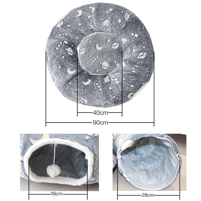 Túnel y cama plegable para gatos y mascotas pequeñas tipo nido - imagen 5