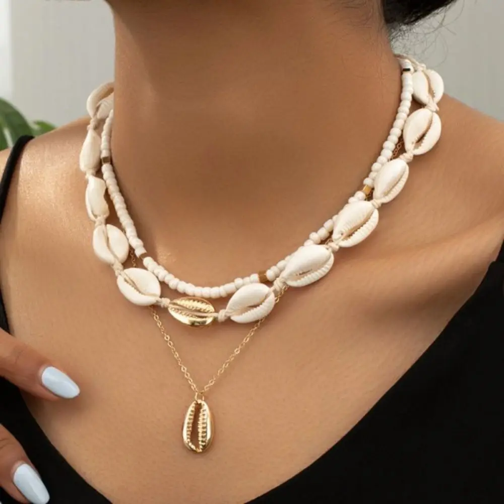 

Geometric Necklace Fashion Bead Bohemian Style Clavicle Chain Short Delicate Choker Necklace