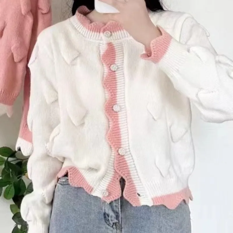 Little Fresh Sweater Coat Women Loose and Versatile Cardigan 2023 Autumn/Winter Korean Women Knitted Cardigan Sweater Tops