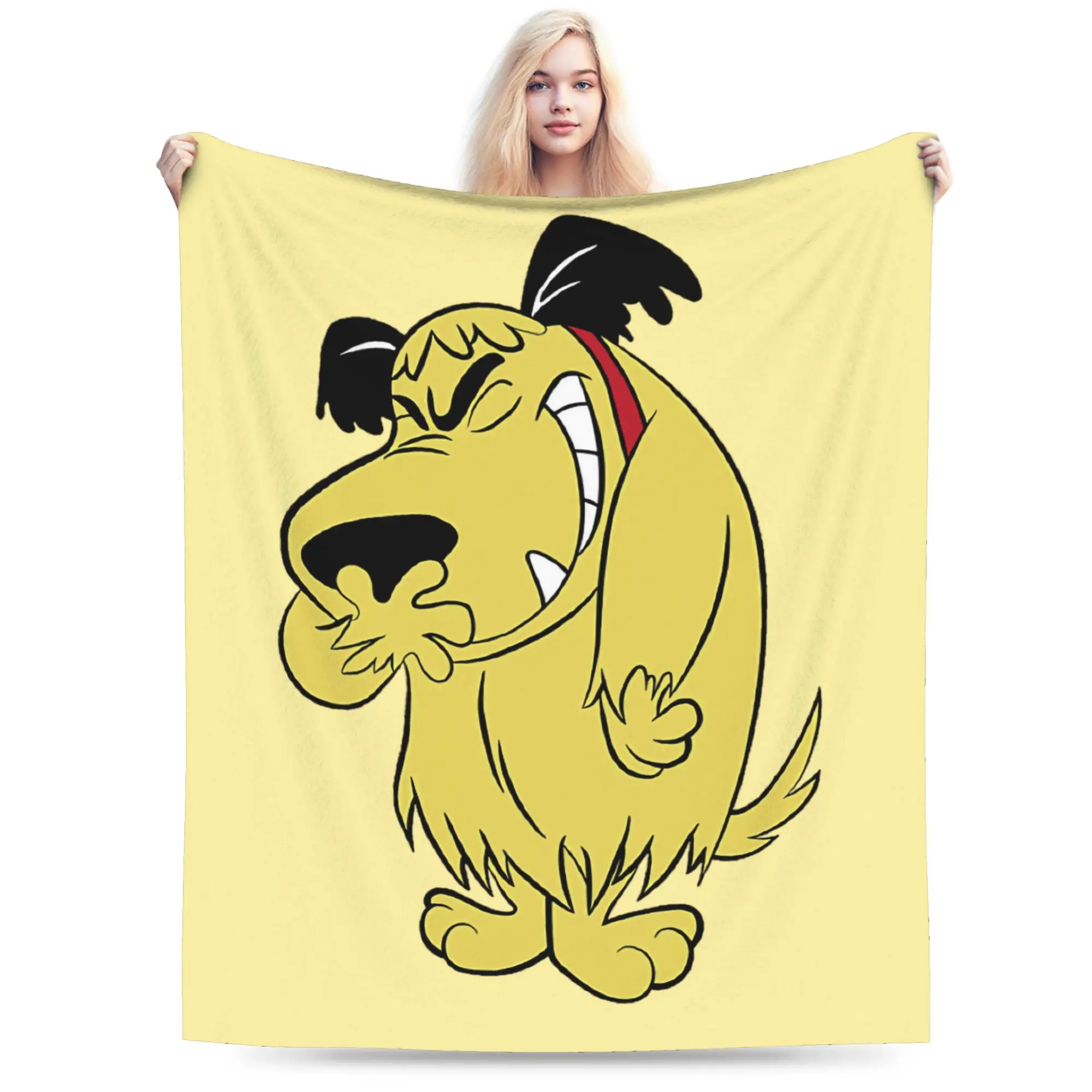 Laughing Muttley Wacky Races Blanket Flannel Printed  Portable Lightweight Throw Blanket for Sofa Travel Bedspread
