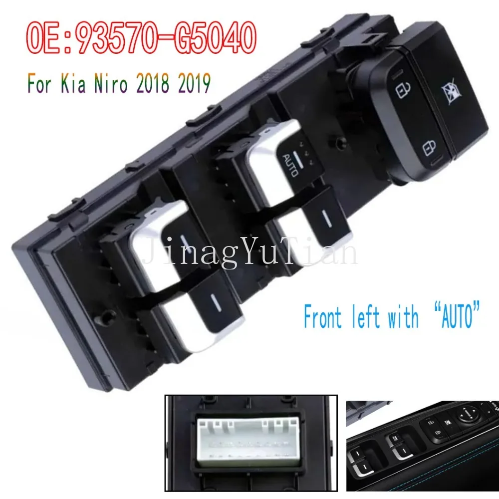 

Car Accessories Master Power Window Control Switch for Kia Niro 2018 2019 2020 Front Left Electric Lifter Regulator Button Parts