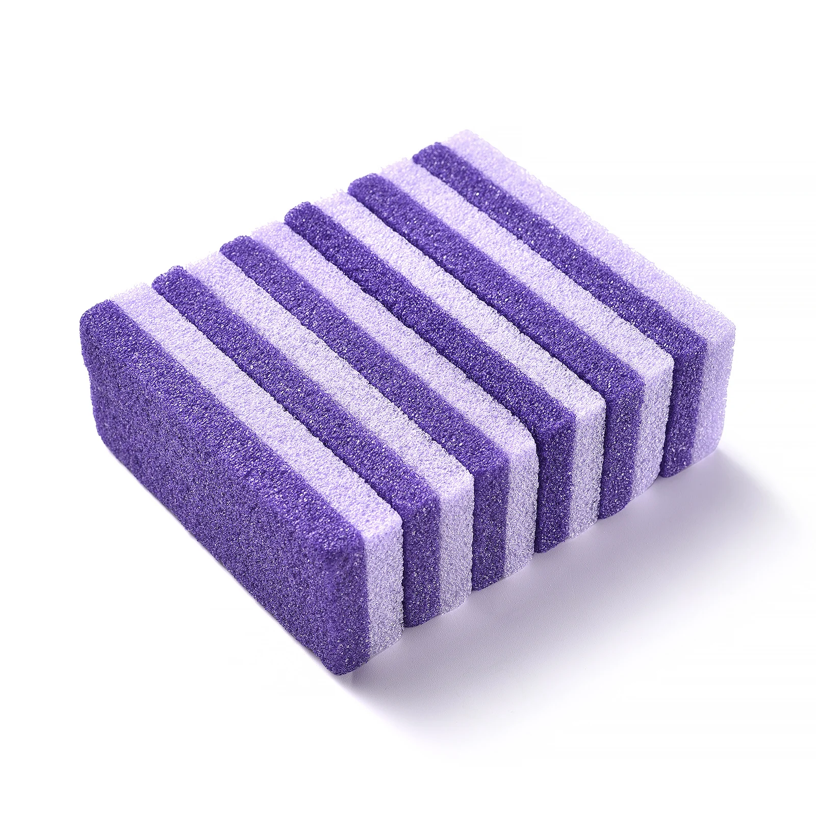 

6pcs Purple Nail File Block Mini Double-sided Sponge Nail Polish Sanding Buffer Strips Pumice Manicure Tool