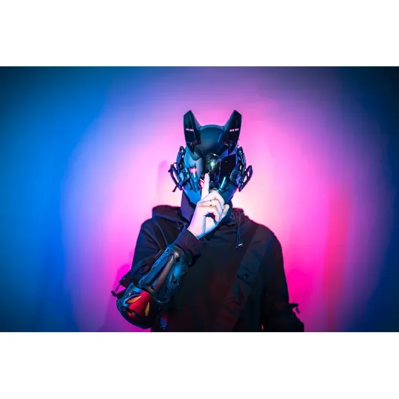 Cyber punk cosplay Hellboy retaliation Shinobi mask Black Samurai wars Kamen Rider masks Halloween fit Party coolplay gift E