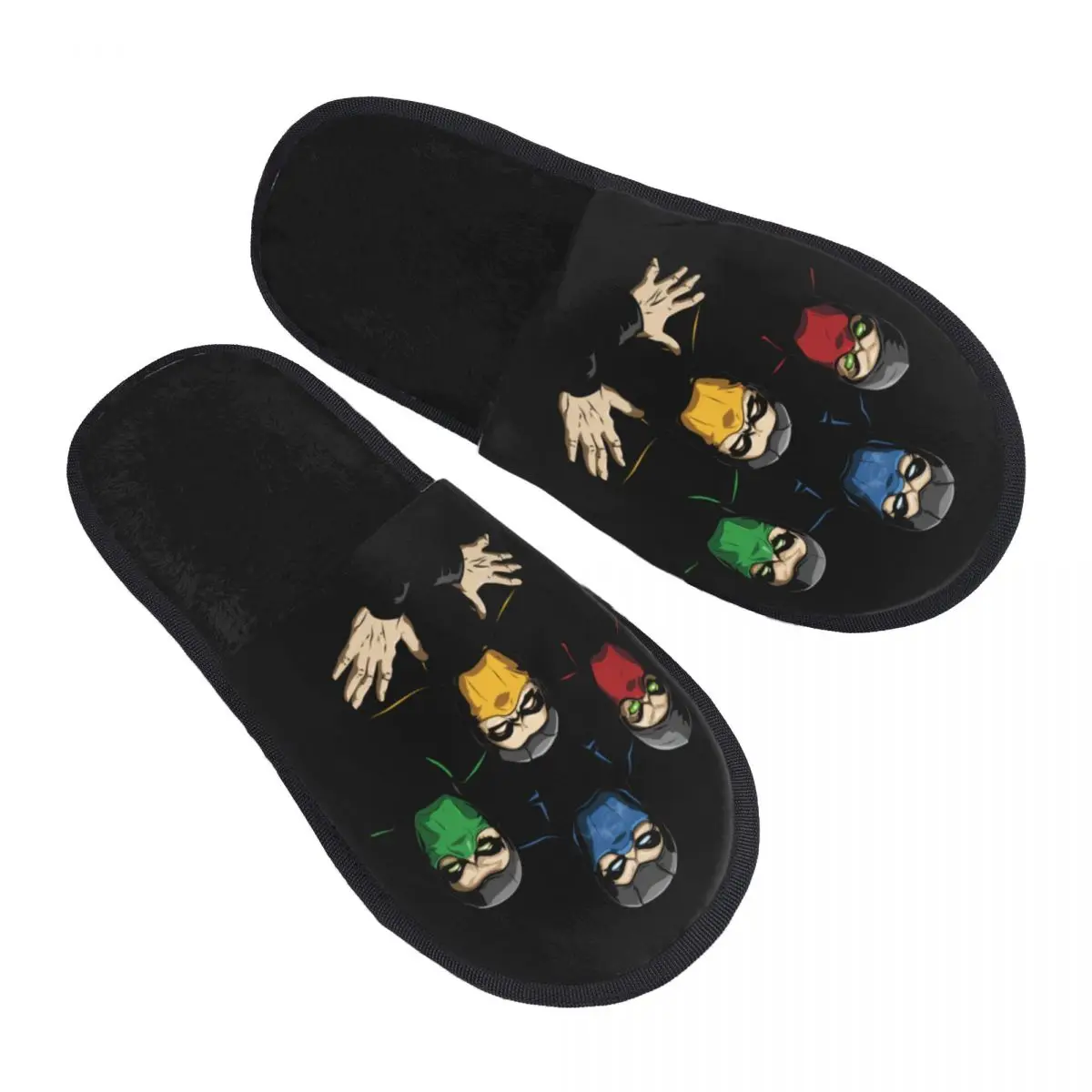 Custom Mortal Kombat Fighting Game Comfy Scuff Memory Foam Slippers Women Album Cover Spa House Shoes