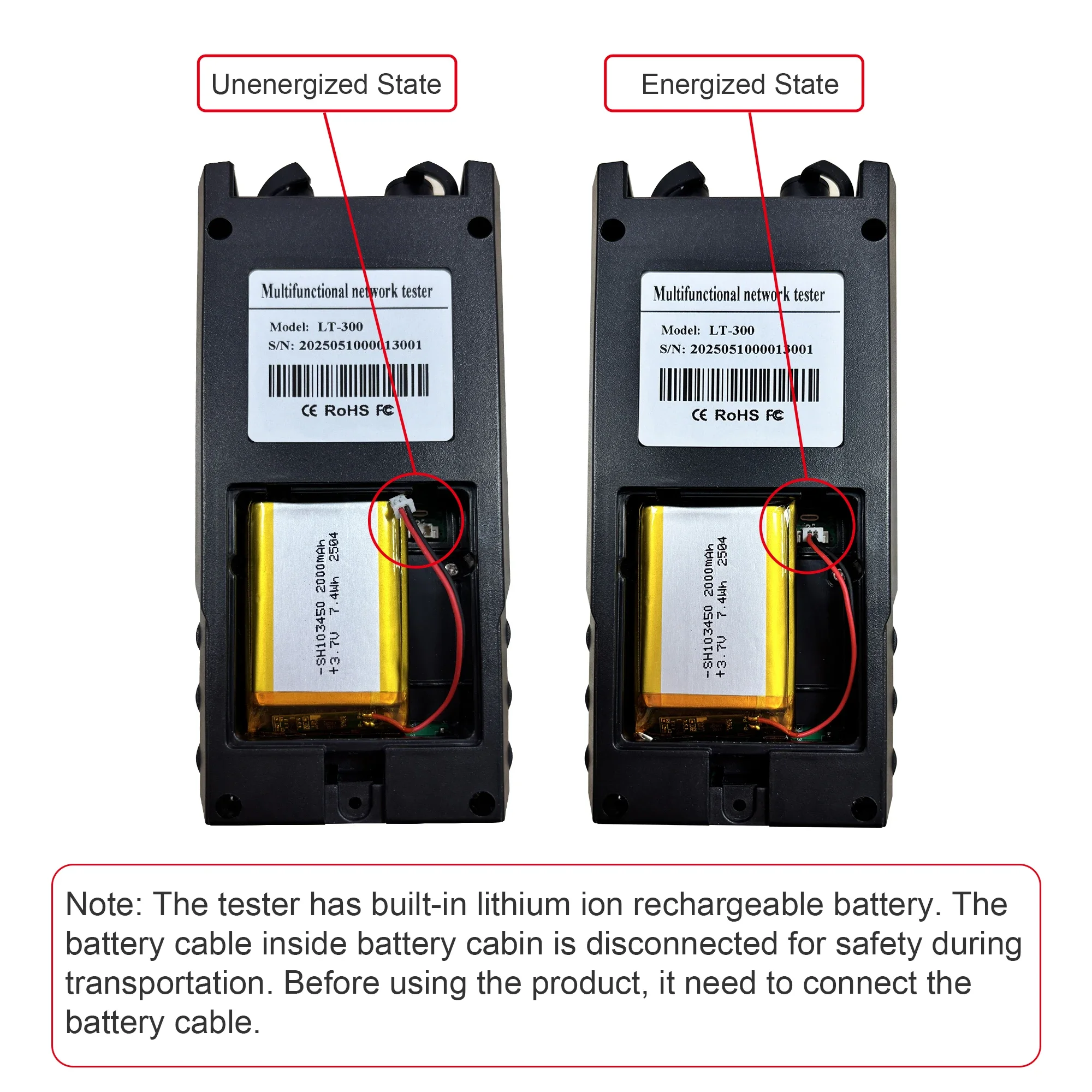 RJ45 RJ11 Network Cable Tester - LT-300 Cable Tracker Detector Continuity Tester Network Line Finder Tool