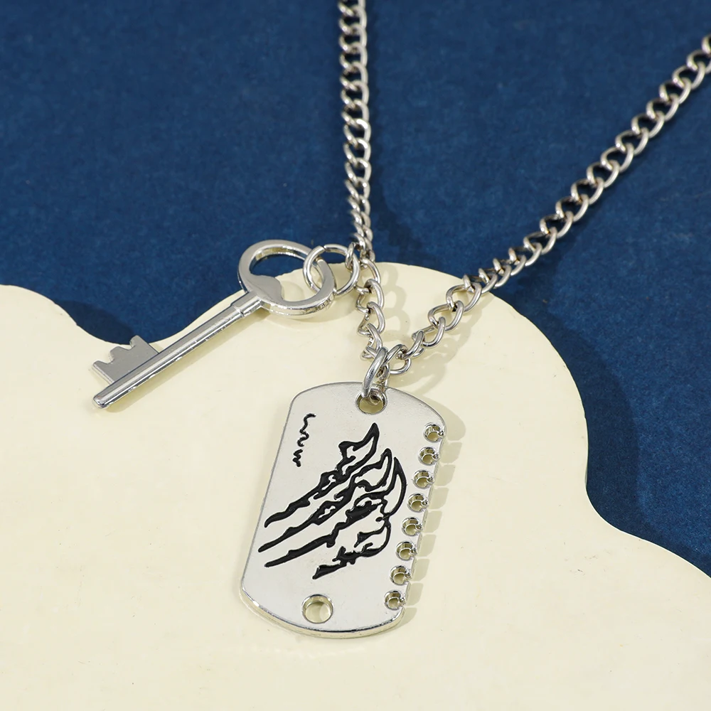 Love and Deepspace Caleb Rafayel Personality Couple Fashion Necklace Wolf Claw Cosplay Pendant Clavicle Chain Holiday Gifts view 4