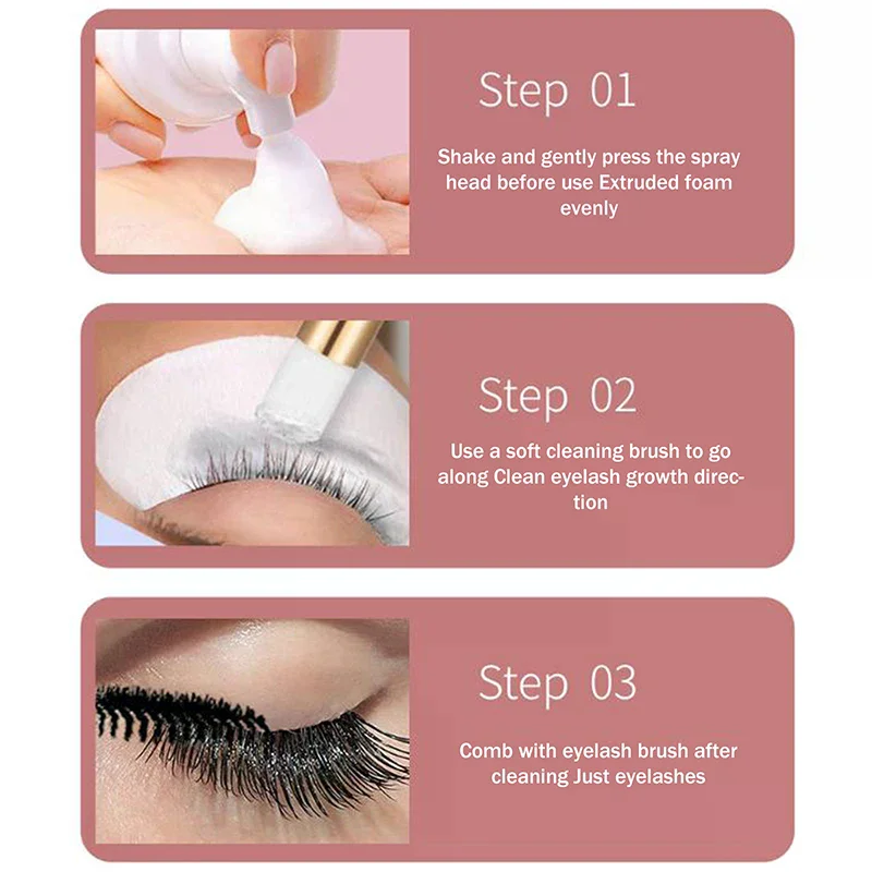 رمش تمديد الشامبو موس 30/50/60 مللي لاش تنظيف رغوة لا تحفيز الغراء اكسسوارات الرموش الصناعية أدوات ماكياج