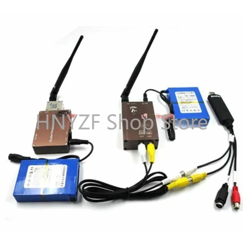 1.3GHz 7000mw 7W Wireless Transceiver, 1.3GHz Video Audio Transmitter Receiver, Remote FPV CCTV Transmitter