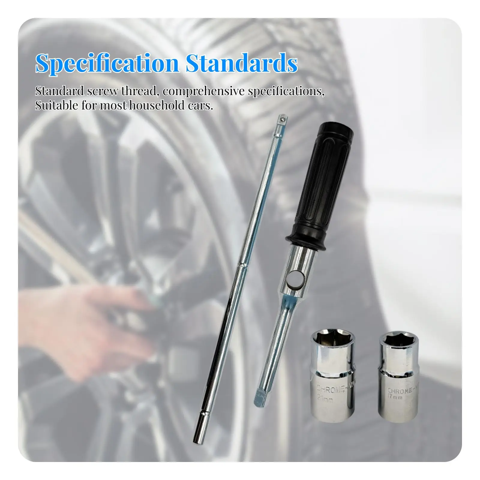 

Universal Extended Lug Wrench,Wheel Brace Lug Nut Wrench,Detachable Labor Saving Accessories for Car,Truck,Vehicle,Van
