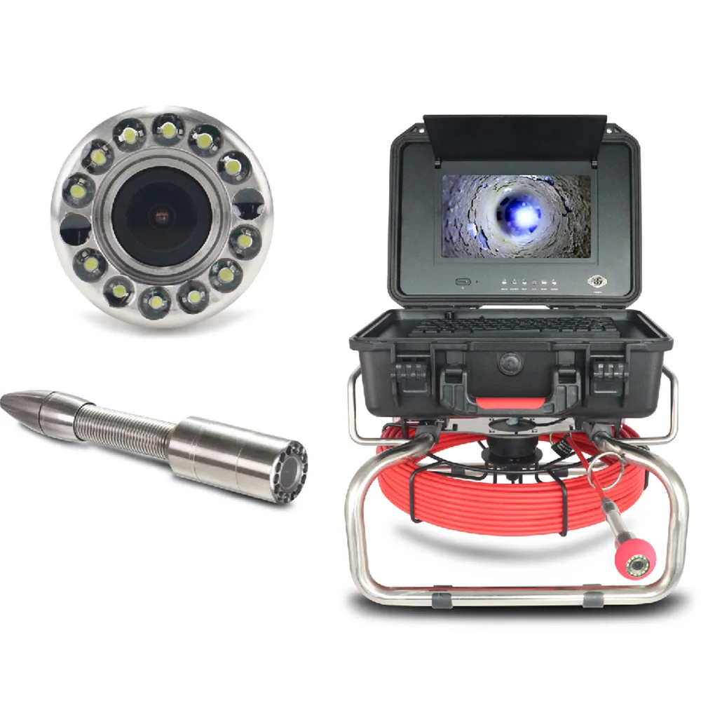 Sewer Camera With Locator Self Leveling Drain Blocked Check Camera With HD 1080P Analog Camera