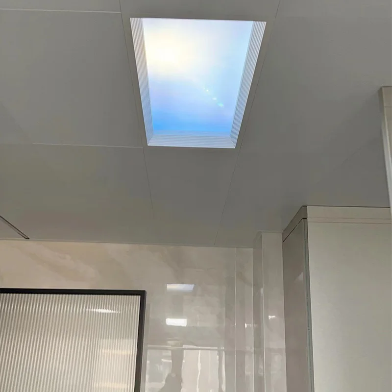 Clear sky sky  intelligent integrated ceiling ultra-thin kitchen skylight blue  imitation sun