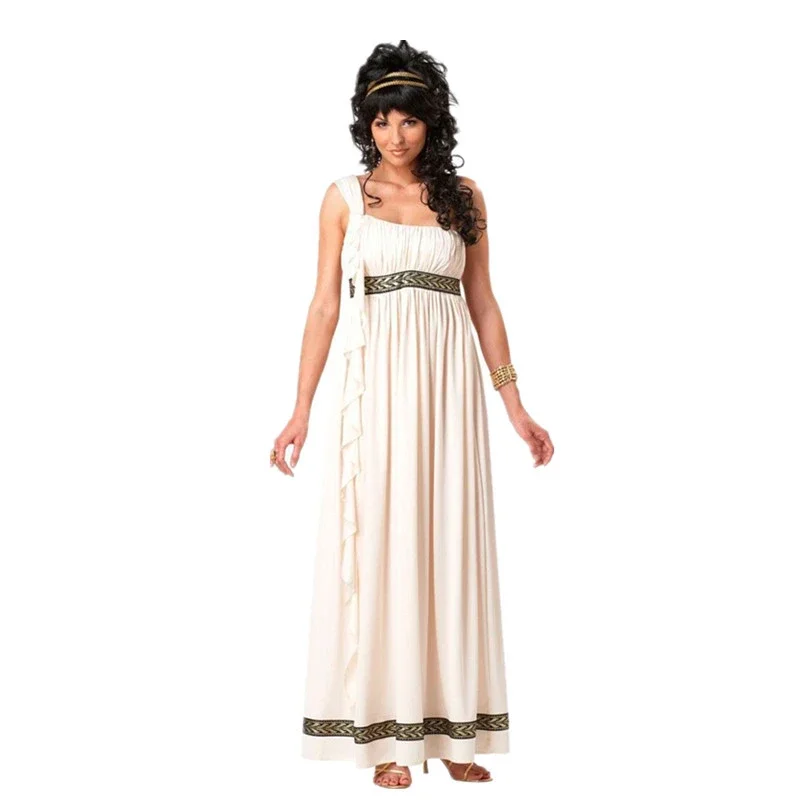 Ancient Roman Warrior Clothes Pharaoh Robes Greek Goddess Prince and Princess Halloween Cosplay Costumes
