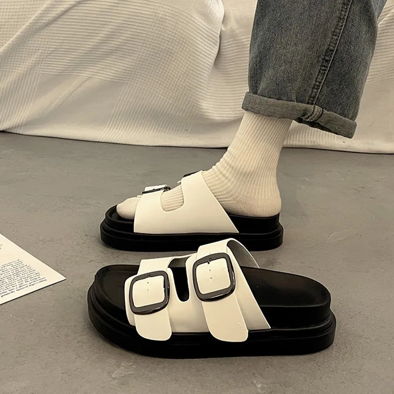 

Шлепанцы женские на платформе, повседневные сланцы, пляжные Роскошные тапки, римская резиновая обувь, лето 2024